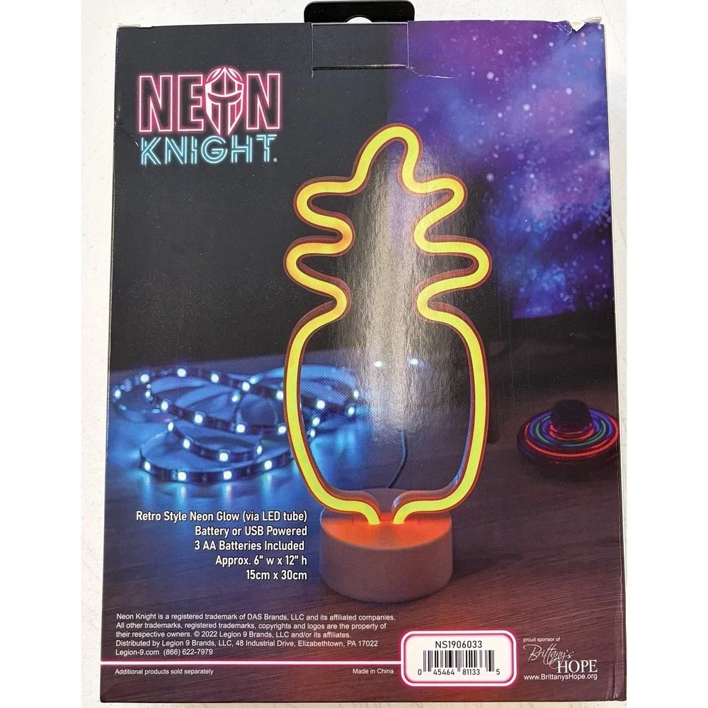 New NEON KNIGHT Neon Pineapple Light  Bx Dmg